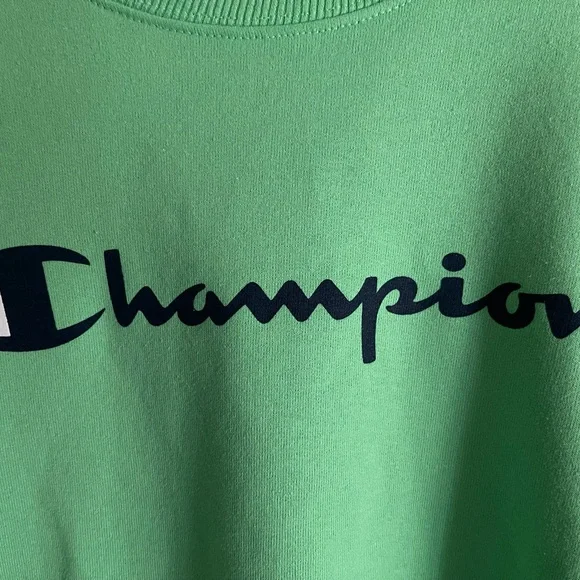 Champion® Women's Powerblend Classic Script Crew Neck - Picture 2 of 11